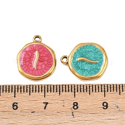 304 Stainless Steel Enamel Pendants&nbsp;STAS-P425-01G-12
