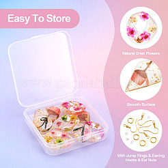 DIY Dried Flower inside Resin Dangle Earring Kits&nbsp;DIY-TA0010-83