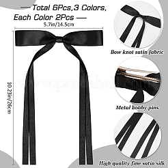 Polyester Ribbon Bowknot Alligator Hair Clips&nbsp;AJEW-CP0008-40A