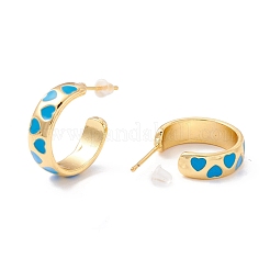 Real 18K Gold Plated Brass Stud Earrings for Women&nbsp;EJEW-I684-06G-RS