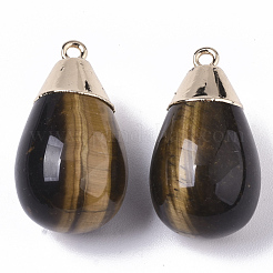 Top Golden Plated Natural Mixed Gemstones Pendants&nbsp;G-T131-02