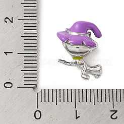 Halloween Brass Enamel European Beads&nbsp;X1-KK-A203-04A-P