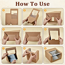 Paper Cap Hat Packing Boxes with Visible Window&nbsp;CON-WH0043-304B