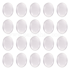 Transparent Clear Glass Flat Back Cabochons&nbsp;GGLA-TA0001-02-40x30