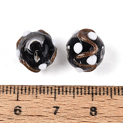 Handmade Gold Sand Lampwork Beads&nbsp;LAMP-N038-01A