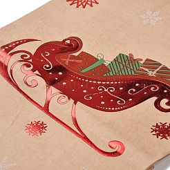 Christmas Theme Hot Stamping Rectangle Paper Bags&nbsp;X1-CARB-F011-02D