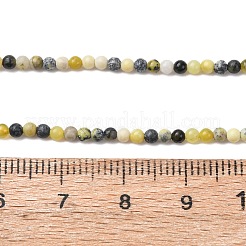 Natural Yellow Turquoise(Jasper) Beads Strands&nbsp;G-Z116-A19-2mm