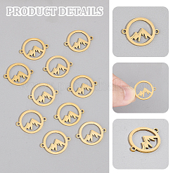 10Pcs 201 Stainless Steel Connector Charms&nbsp;STAS-UN0064-71
