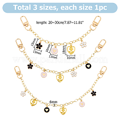 3Pcs Brass Cable Chains Bag Extender Chains&nbsp;HJEW-HS00049
