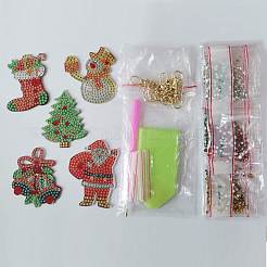 DIY Keychain Diamond Painting Kits&nbsp;DIAM-PW0001-131