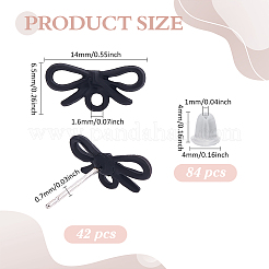 42Pcs Alloy Bowknot Stud Earring Findings&nbsp;EJEW-ME0001-27A