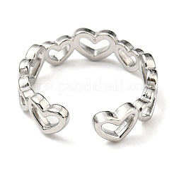 Non-Tarnish 304 Stainless Steel Cuff Rings&nbsp;RJEW-E076-01P