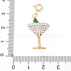 304 Stainless Steel Enamel & Rhinestone Pendant Decorations&nbsp;LS-STAS-D205-08A-G
