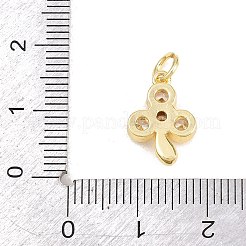 Brass Micro Pave Clear Cubic Zirconia Pendants&nbsp;KK-H273-38G-02