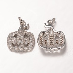 Halloween Brass Cubic Zirconia Pendants&nbsp;ZIRC-K026-06-M-NR