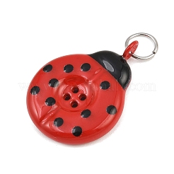 Button Stainless Steel Enamel Pendants&nbsp;SA-CBAE390-02