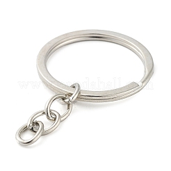 Iron Split Key Rings with Chain&nbsp;FIND-B028-20P