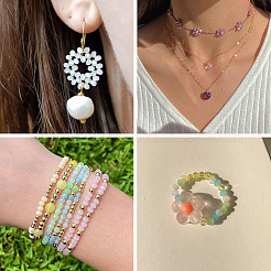19 Stands 19 Colors Transparent Glass Beads Strands&nbsp;EGLA-TA0013-41