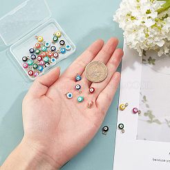 40Pcs 10 Colors Real 18K Gold Plated Plated Brass Enamel Beads&nbsp;KK-NB0001-45