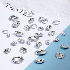 Pointed Back Glass Rhinestone Cabochons&nbsp;RGLA-OC0001-32