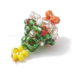 Christmas Theme Glass Seed Beaded Woven Pendants&nbsp;PALLOY-MZ00267