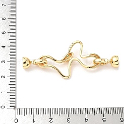 Brass Micro Pave Green Cubic Zirconia Fold Over Clasps&nbsp;KK-U059-37G