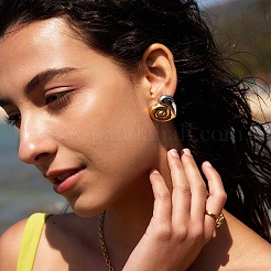 304 Stainless Steel Stud Earrings&nbsp;EJEW-Z173-06GP