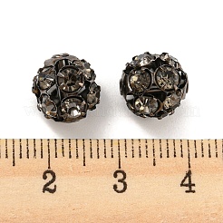 Gunmetal Brass Rhinestone Beads&nbsp;RB-F035-05B-01