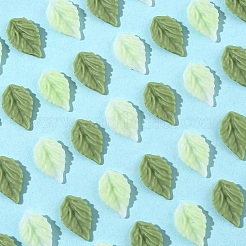 100Pcs 2 Colors Leaf Opaque Resin Cabochons&nbsp;FIND-YW0007-53