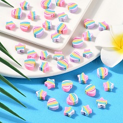 100Pcs 2 Styles Handmade Polymer Clay Beads&nbsp;CLAY-YW0001-97