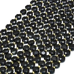 Natural Black Obsidian Beads Strands&nbsp;G-C116-A48-02