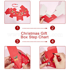 12 Sets 3 Colors Christmas Gift Boxes&nbsp;CON-GF0001-12