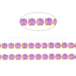 Brass Rhinestone Strass Chains&nbsp;CHC-N017-003B-C09