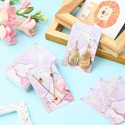 50Pcs Rectangle Hot Stamping Cardboard Paper Jewelry Display Cards&nbsp;CDIS-CJ0001-04
