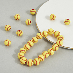 200Pcs Opaque Acrylic Round Beads&nbsp;MACR-SP0001-89B