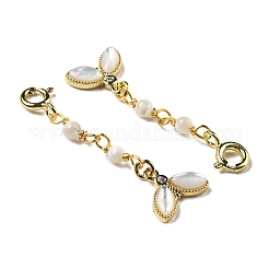 Natural White Shell Mother of Pearl Shell Pendant Decorations&nbsp;SSHEL-R050-02G