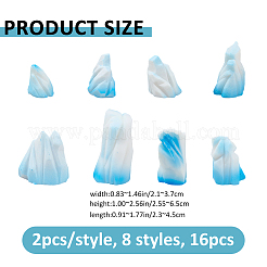 16Pcs 8 Style Resin Iceberg Mini Model&nbsp;DJEW-FH0011-46