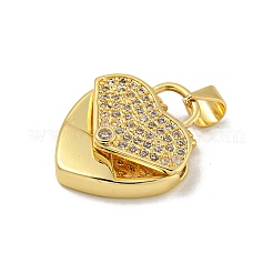 Brass Micro Pave Cubic Zirconia Pendants&nbsp;KK-N254-135C-G