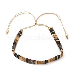 Vintage Ethnic Style Adjustable Glass Tila Beaded Handmade Slider Bracelets for Women&nbsp;ZN9527-12