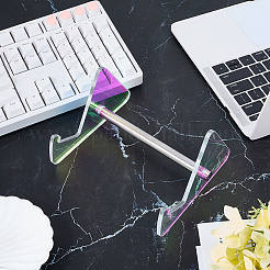1-Tier Acrylic Keyboard Display Stands with Platinum Plated Iron Supports&nbsp;ODIS-WH20015-06A-03