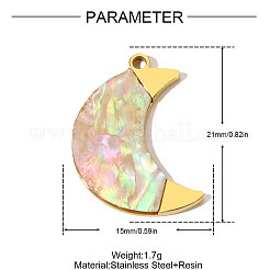 Natural Shell Pendants&nbsp;STAS-STAS-OY009-76G