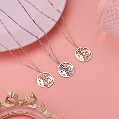 Stainless Steel Celestial Sun Moon and Star Pendant Necklace&nbsp;JN1058B
