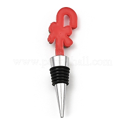Christmas Theme Aluminium Alloy & PVC Wine Bottle Stoppers&nbsp;FIND-Q091-01B