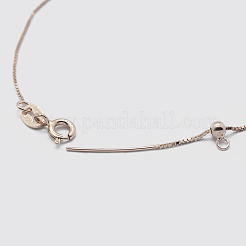 925 Sterling Silver Box Chain Necklaces&nbsp;STER-F039-40cm-13RG