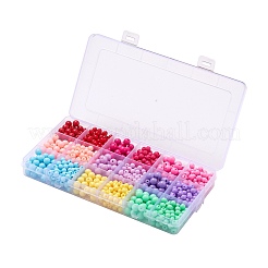1035Pcs 18 Style Opaque Acrylic Beads&nbsp;MACR-FS0001-09