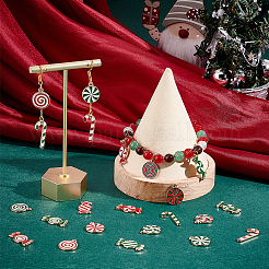 68Pcs 17 Style Christmas Themed Alloy Enamel Pendants&nbsp;FIND-PH0010-59