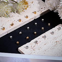 20Pcs 2 Colors 304 Stainless Steel Micro Pave Clear Cubic Zirconia Ear Nuts&nbsp;EJEW-BBC0001-68