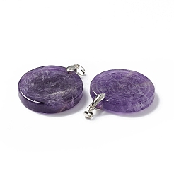 Natural Amethyst Pendants&nbsp;G-P491-04P-04