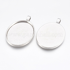 Alloy Pendant Cabochon Settings&nbsp;X-PALLOY-2422-AS-FF