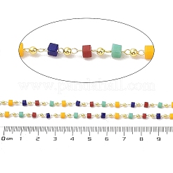 Brass & Glass Link Chain&nbsp;CHC-A009-04G-03